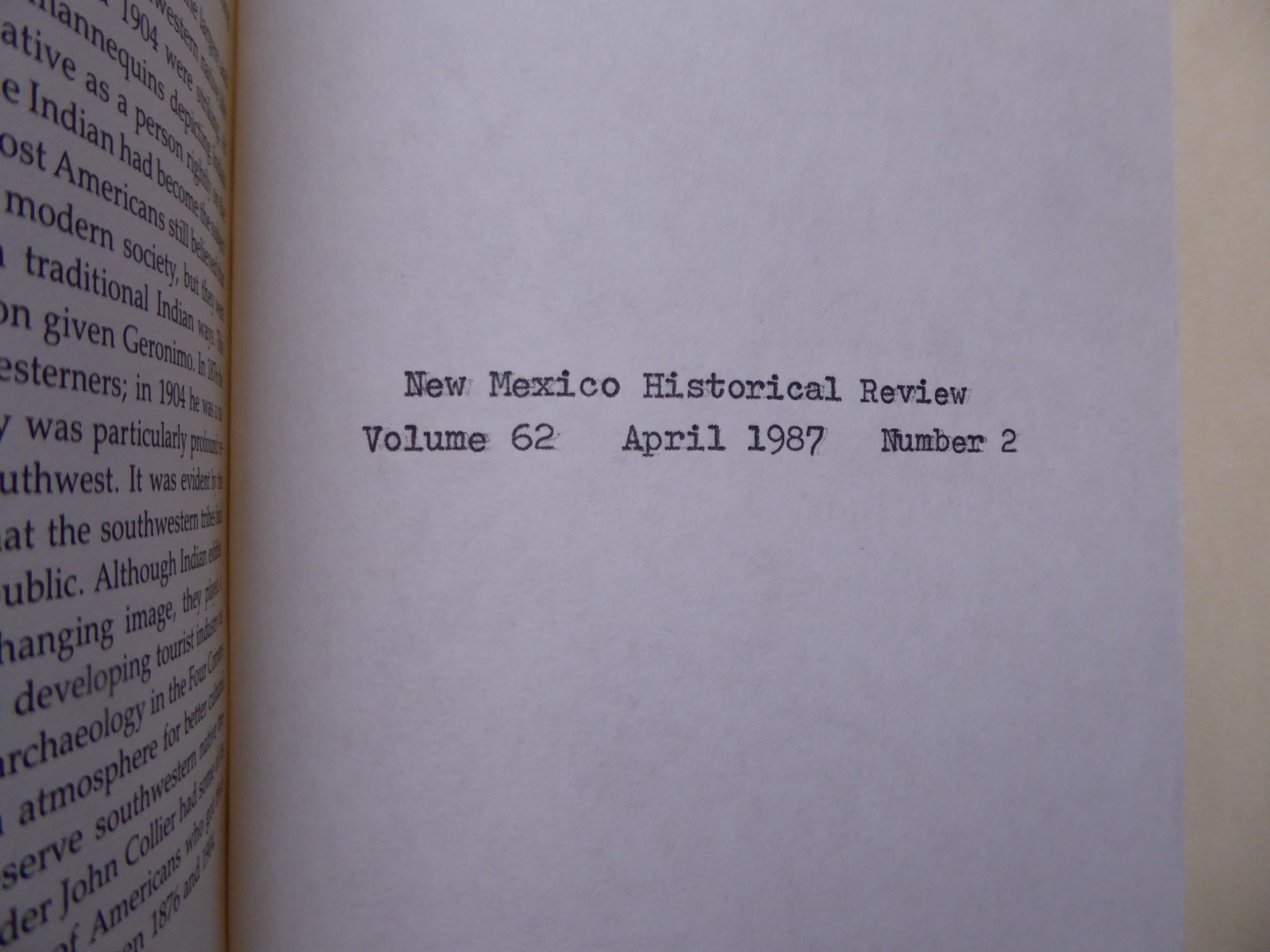 Fairs, Expositions, and the Changing Image of Southwestern Indians 1987 Paper