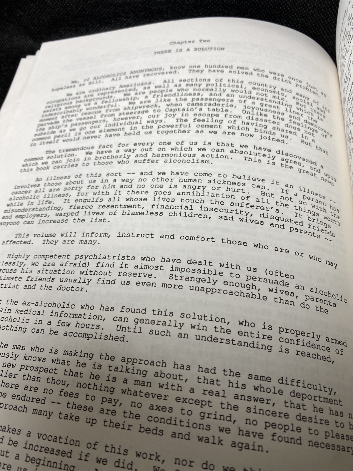 Alcoholics Anonymous, Original Manuscript 1990s Print Purple Salamander