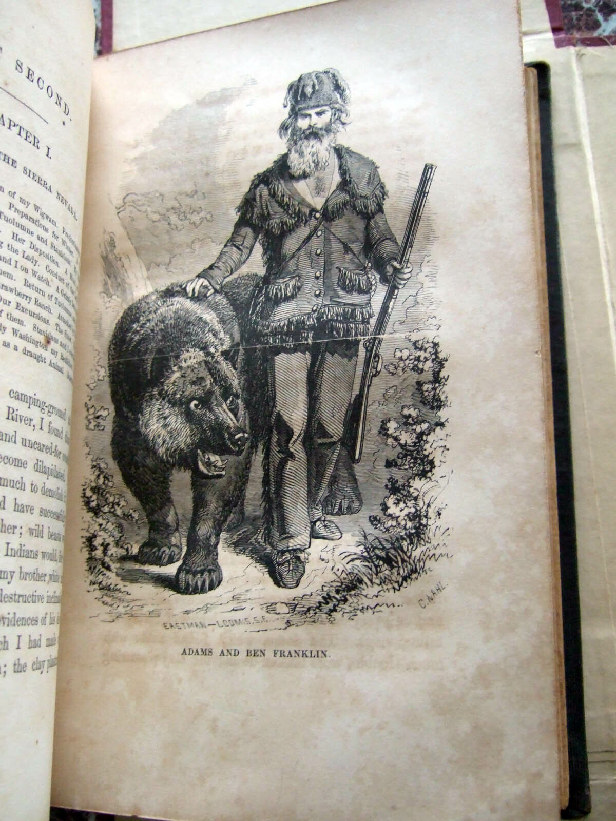 TRUE First Edition 1860 Adventures James Capen Grizzly Adams, Theodore H Hittell