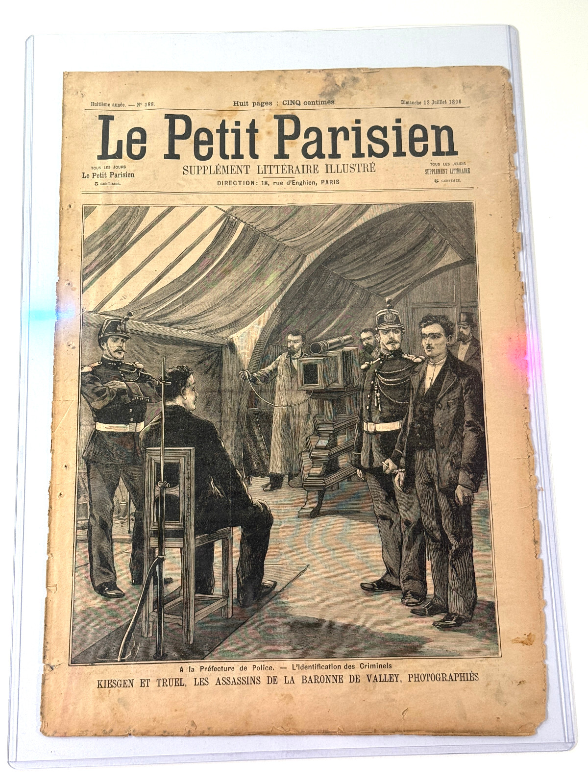 1896 Le Petit Journal Newspaper MURDER Photographer CRIME wow COMPLETE