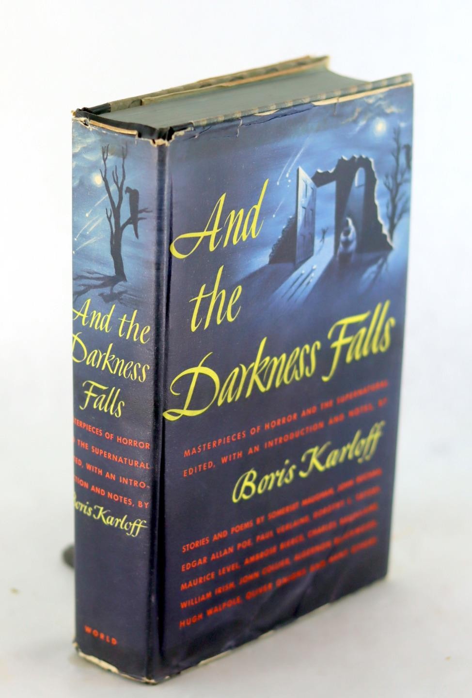 Boris Karloff 1st Ed 1946 And the Darkness Falls Weird Fiction Anthology HC DJ