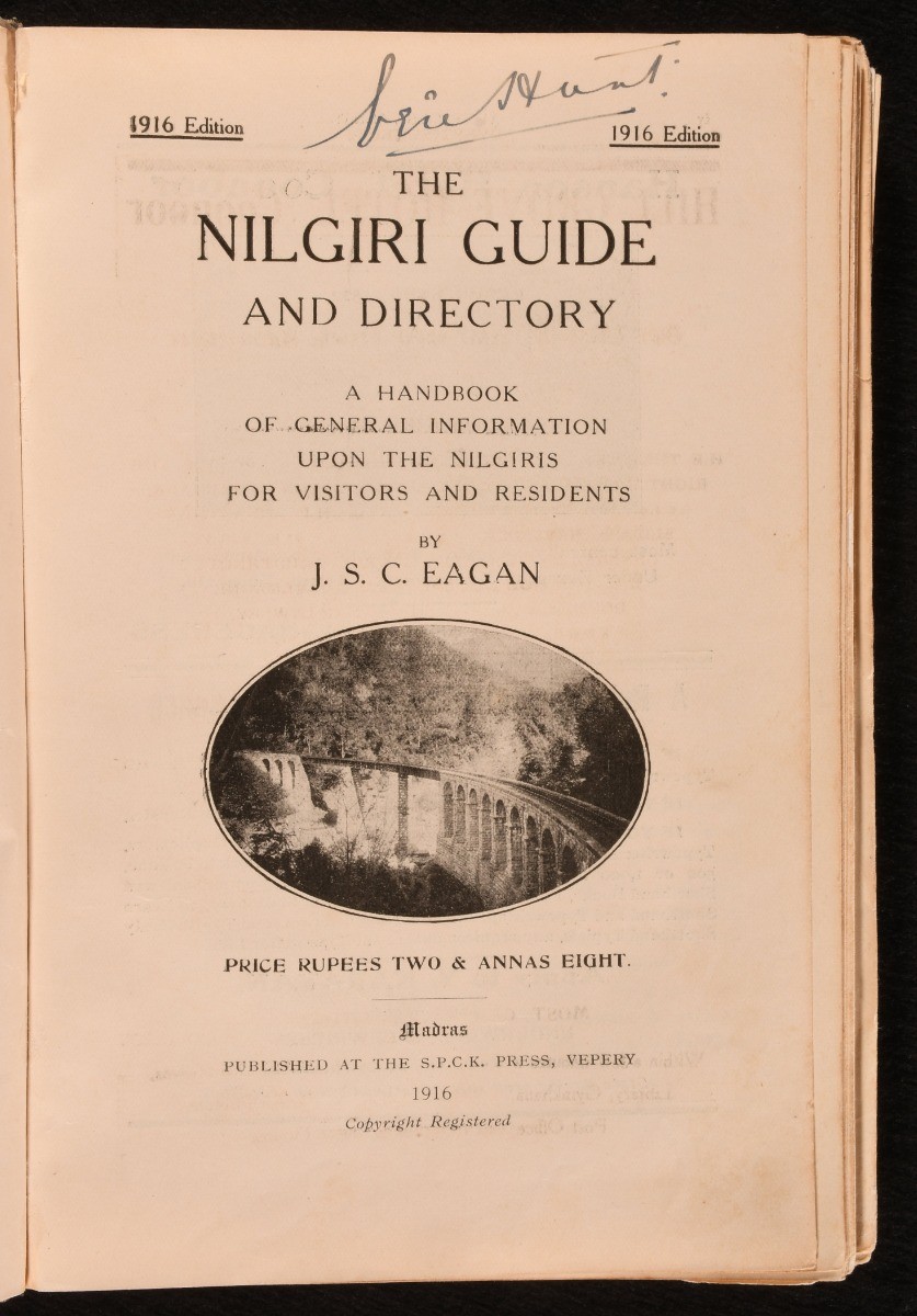 1916 The Nilgiri Guide and Directory J. S. C. Egan Illustrated 2nd Ed Scarce