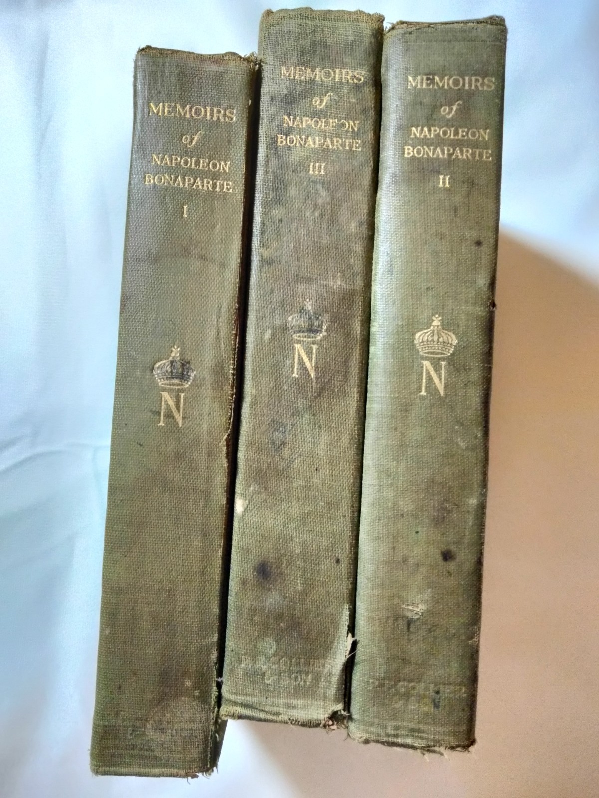 1910 MEMOIRS OF NAPOLEAN BONAPARTE 3 book set