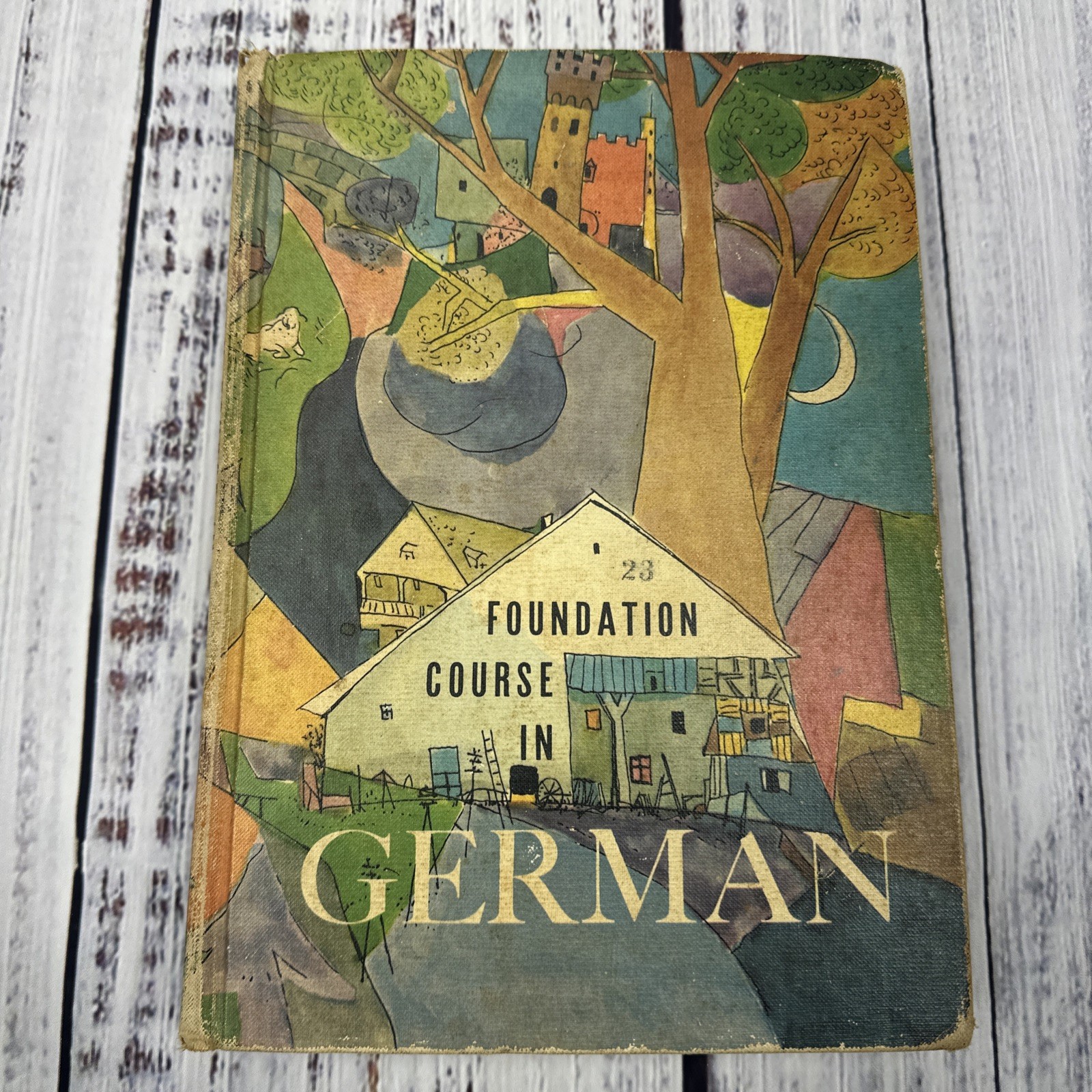 Vintage ‚Foundation Course In German‘, 1958 Textbook by D.C. Heath & Co.