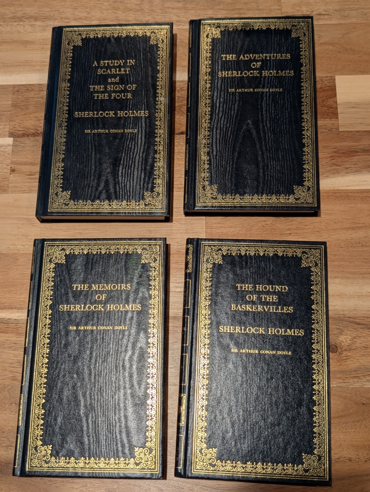 Set of 4 Sherlock Holmes by Sir Arthur Conan Doyle Hardcover Books 1975
