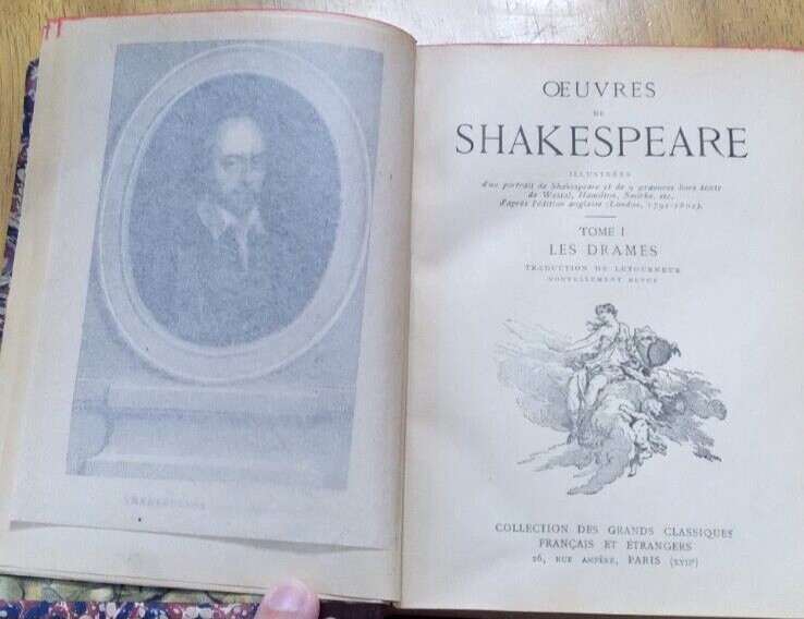 Oeuvres de Shakespeare Les Drames Tome 1 French Illustrated Paul Brodard Paris
