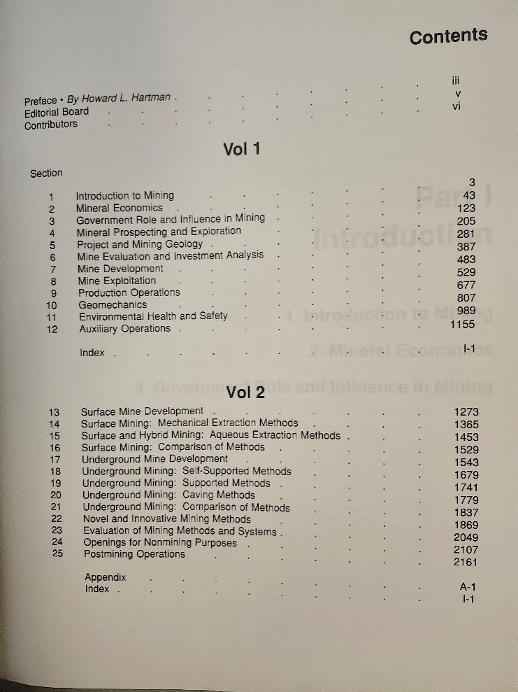 SME Mining Engineering Handbook 2nd Edition Volume 1 and 2 1992 Exploration VG !