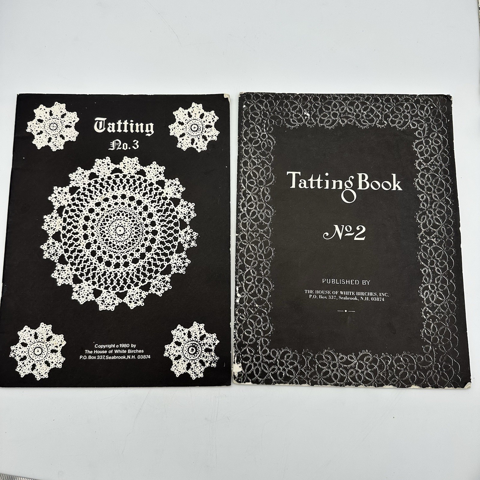Vtg Tatting Books House Of White Birches Number 2 &3 Lot Of 2