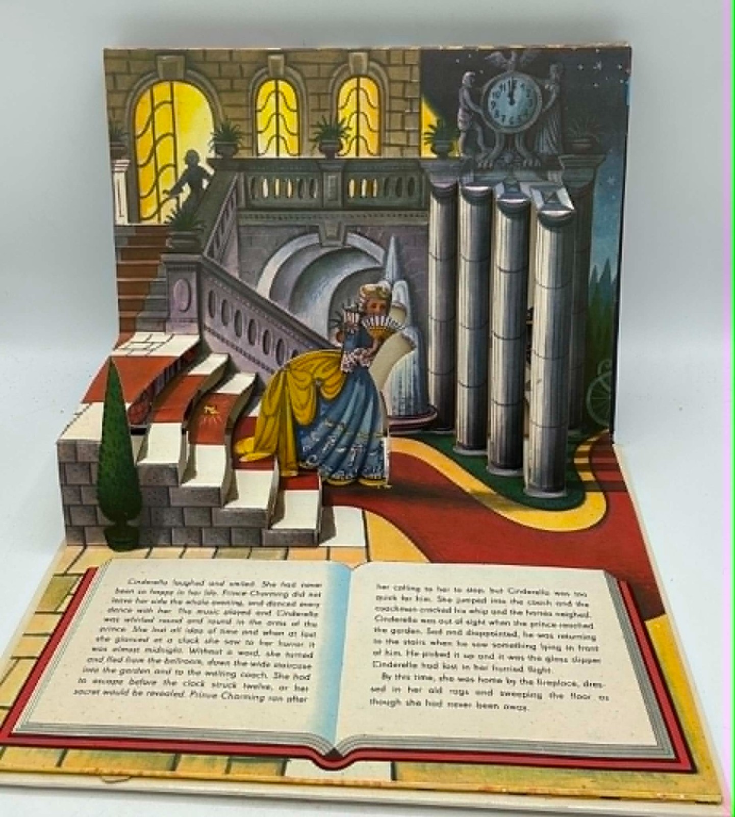 1974 Cinderella Pop Up Book with Moving Figures V. Kubasta Illustrations