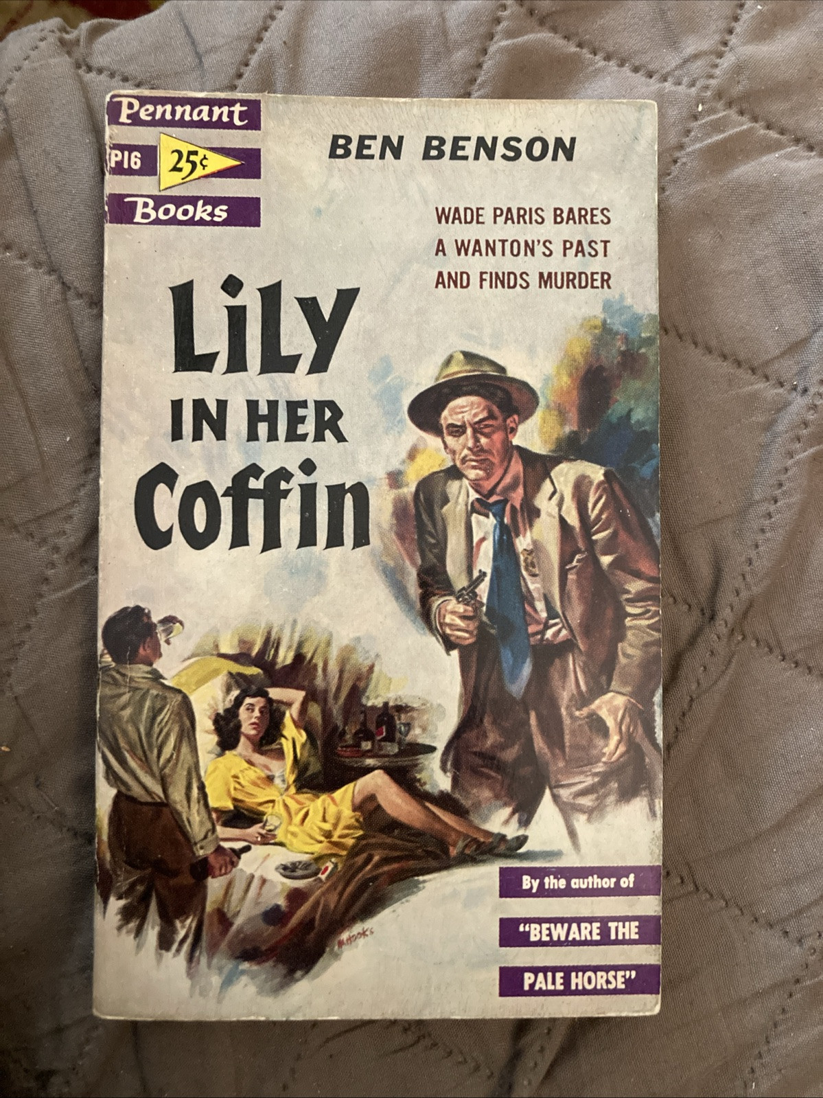 Crime gga Vintage Pb, Lily In Her Coffin by Benson, Pennant P16, 1pb 1953, SVG
