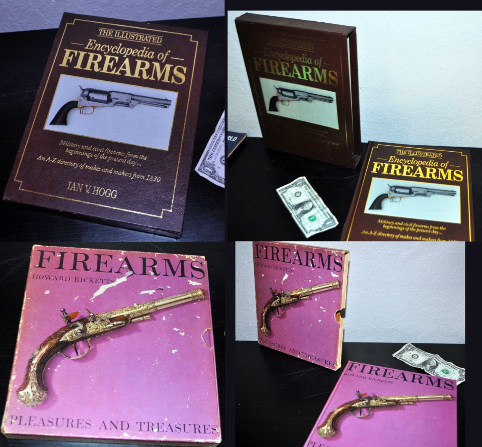 Rickett’s FIREARMS plus Hoggs ILLUSTRATED ENCYCLOPEDIA OF FIREARMS slipcase GUNS