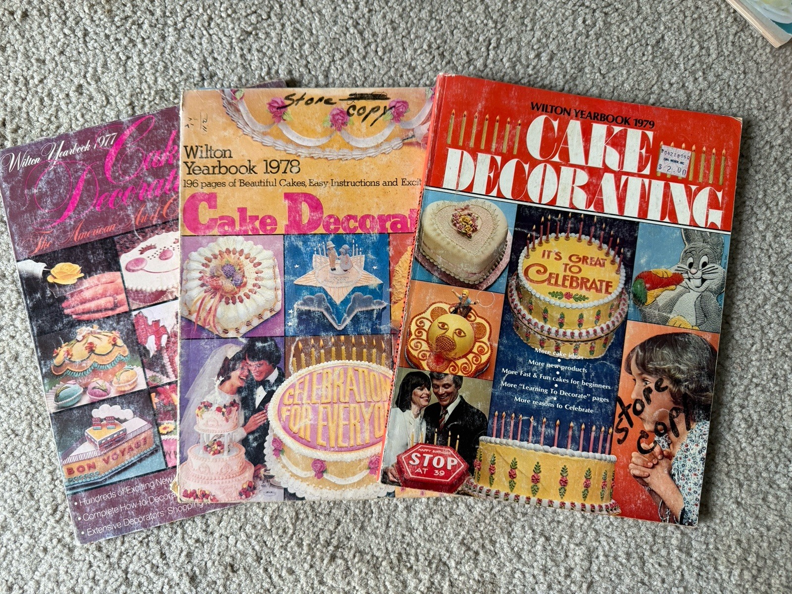 VTG Wilton Yearbooks 1977, 1978, 1979 Cake Decorating Magazines