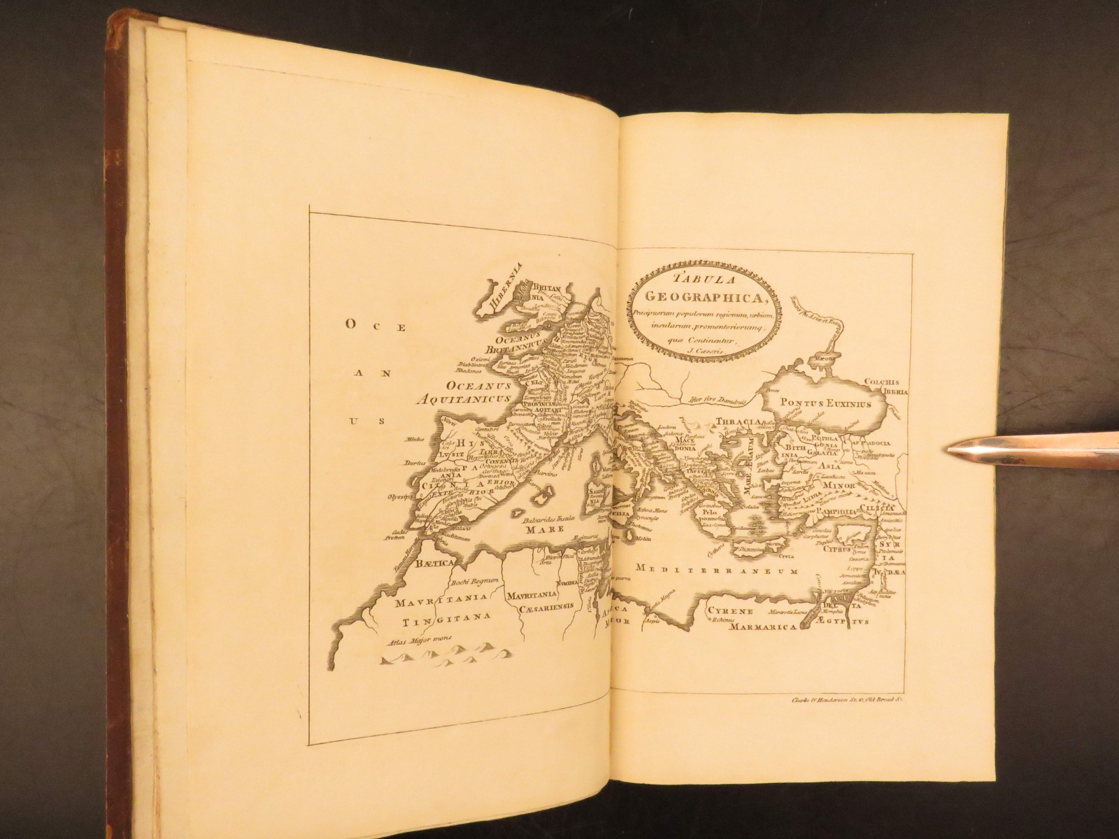 1790 – Julius Caesar War Commentaries | Ancient Rome Maps | 2vol Set