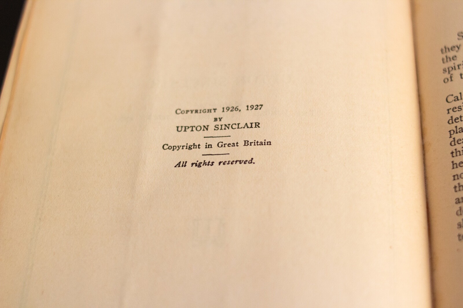 Oil! Upton Sinclair Self Published 1st Edition 1926, 1927