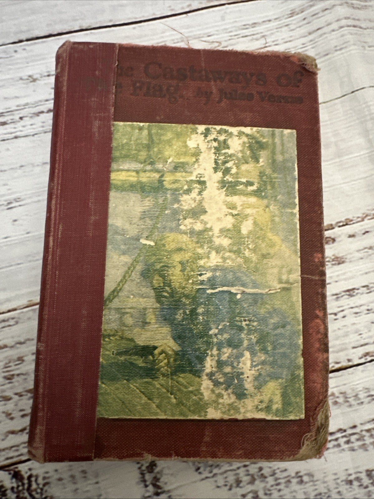 THE CASTAWAYS OF THE FLAG Jules Verne 1st U S Edition G Howard Watt 1924 Illus.
