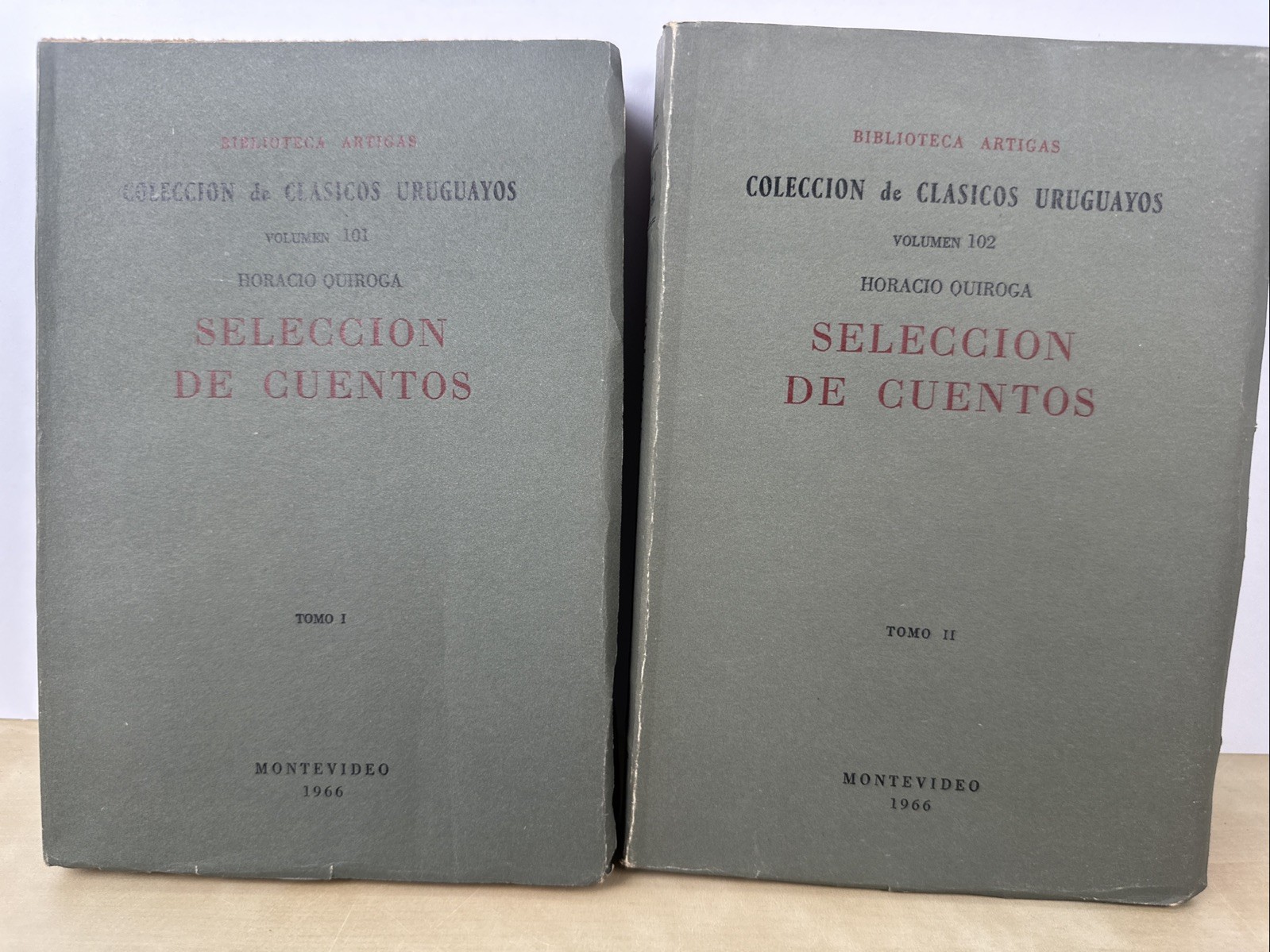 Antología Coleccion de Clasicos Uruguayos Volumen 101 102 Horaciana Quiroga 1966