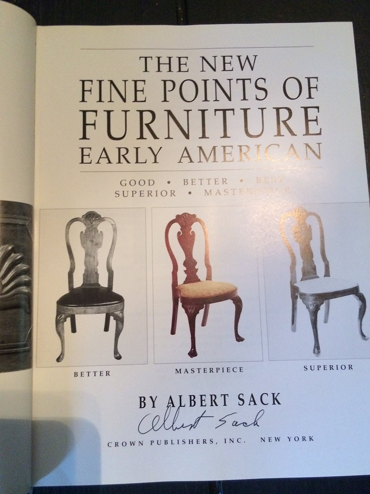 The New Fine Points of Furniture: Early American: The Good, Better, Best, Su…