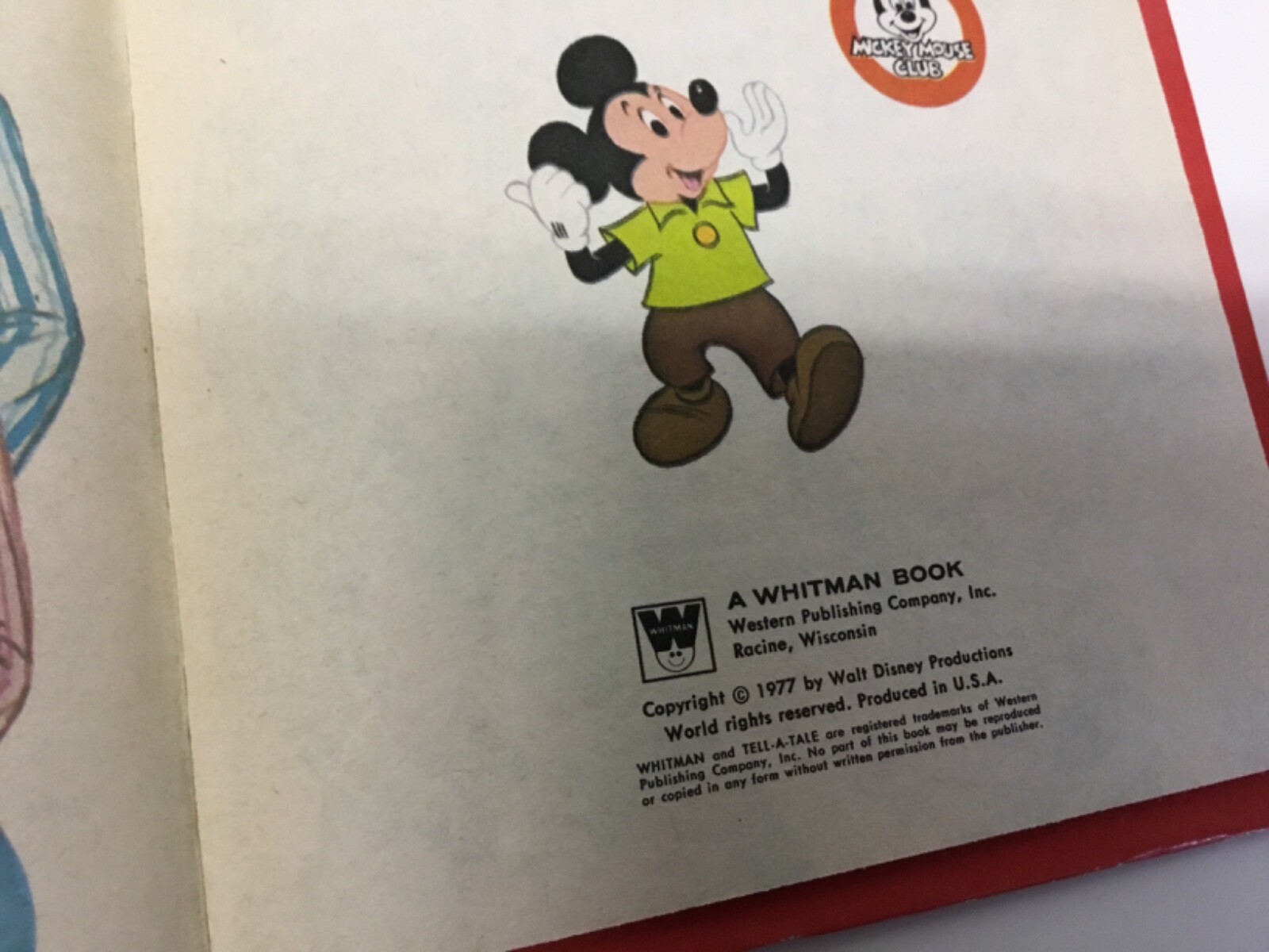 Lot of 2 Tell A Tale books- SLEEPING BEAUTY 1959/MICKEY MOUSE MOUSEKETEERS 1977