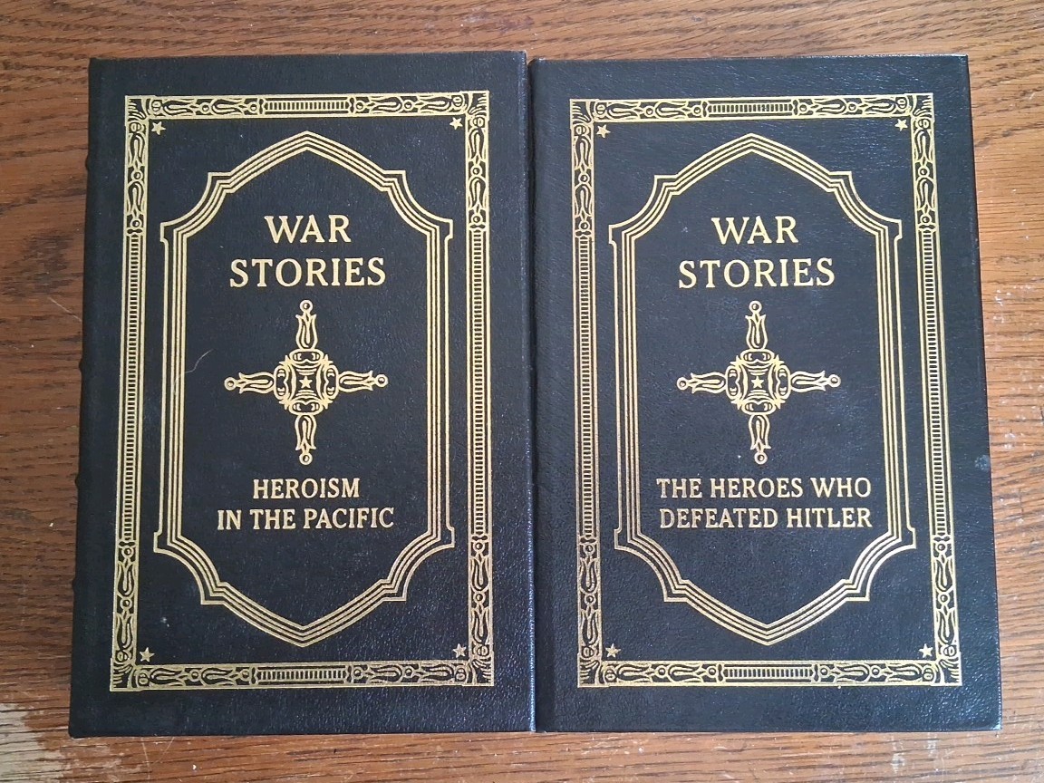 Easton Press WAR STORIES Signed Edition by Oliver North 2 Volume Set Pacific