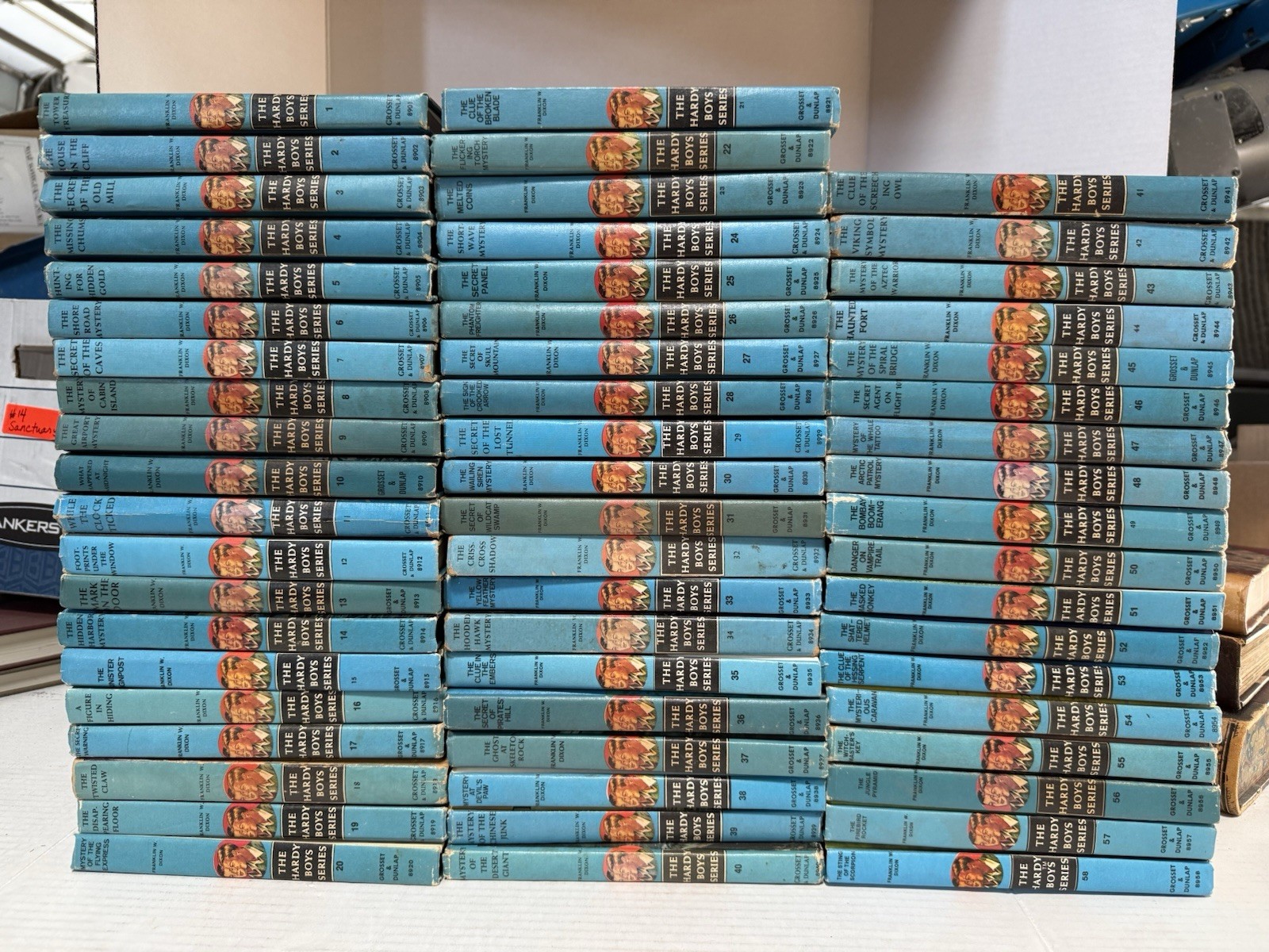 Hardy Boys Complete Vintage Set 1–58 Grosset & Dunlap Blue Spine Matte