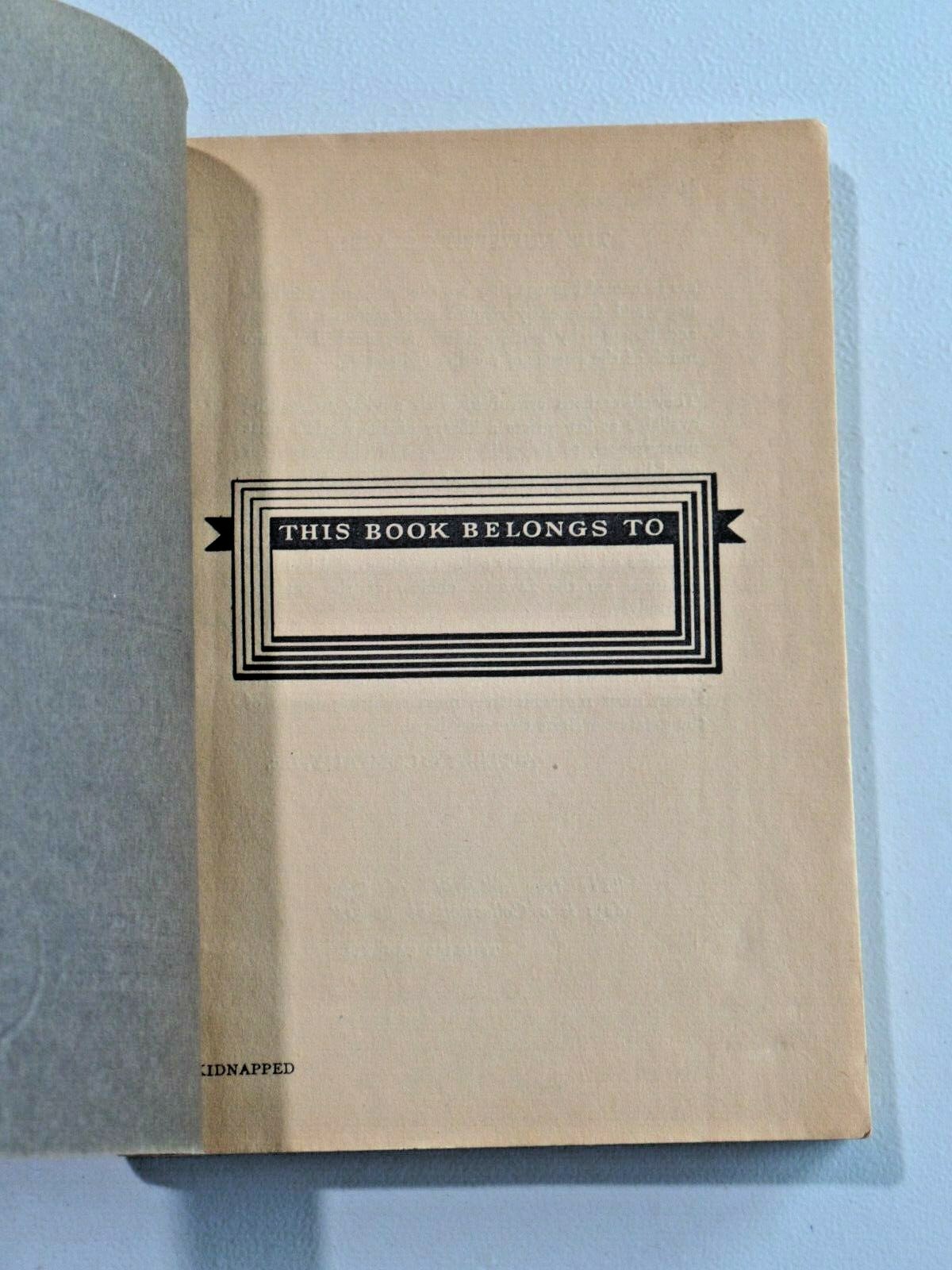 KIDNAPPED Robert Louis Stevenson University Classic Vtg 1939 Softcover Book 8440