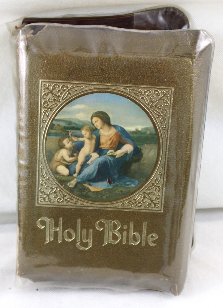 Holy Bible The Marian Edition Catholicism Leather Bound 1966 Catholic Press