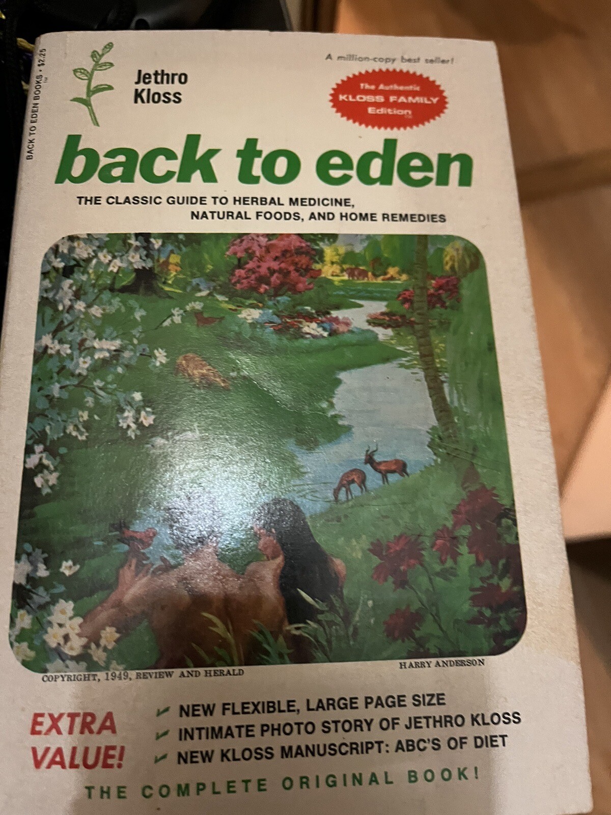 Back to Eden by Jethro Kloss – 1973, 4th Edition, 4th Printing – Paperback