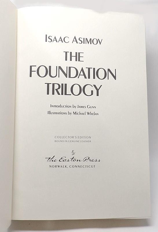 ISAAC ASIMOV – FOUNDATION TRILOGY – SIGNED ED. – EASTON PRESS – LEATHER – 1988