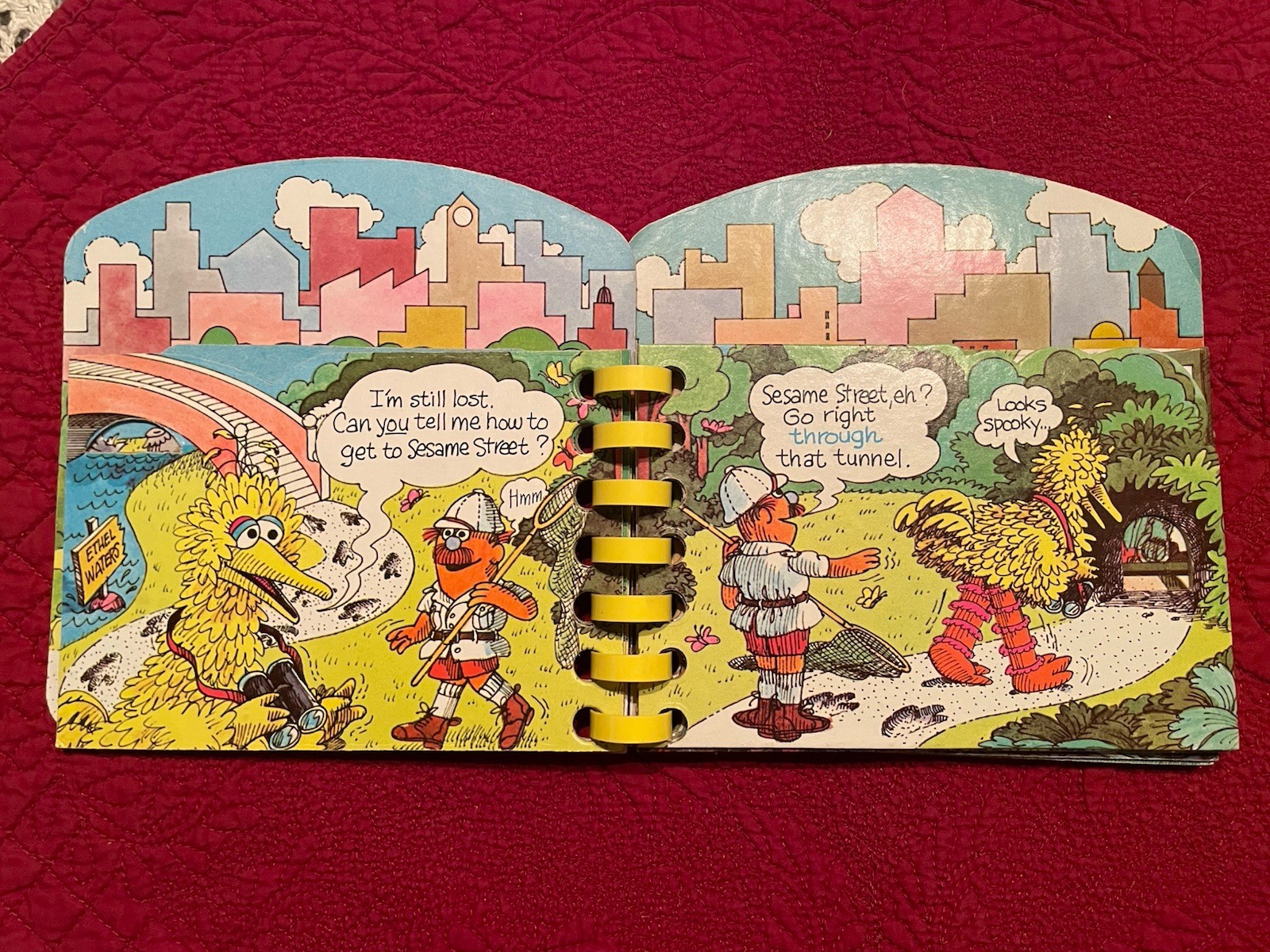 Playskool Board Book Can You Tell Me How To Get To Sesame Street? 1975