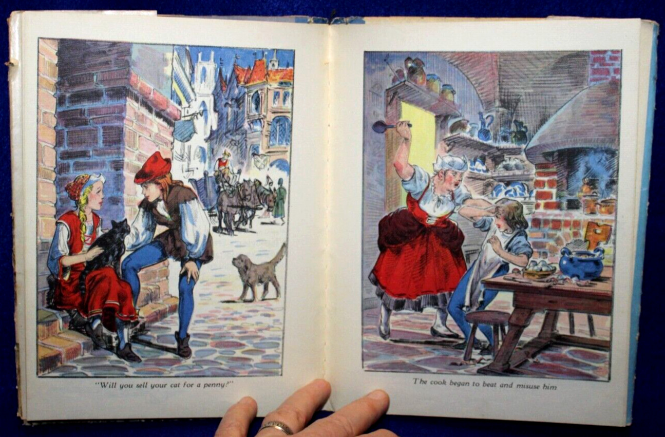 DICK WHITTINGTON and HIS CAT Illustrated by Rafaello Busoni Reprint 1945 HCDJ