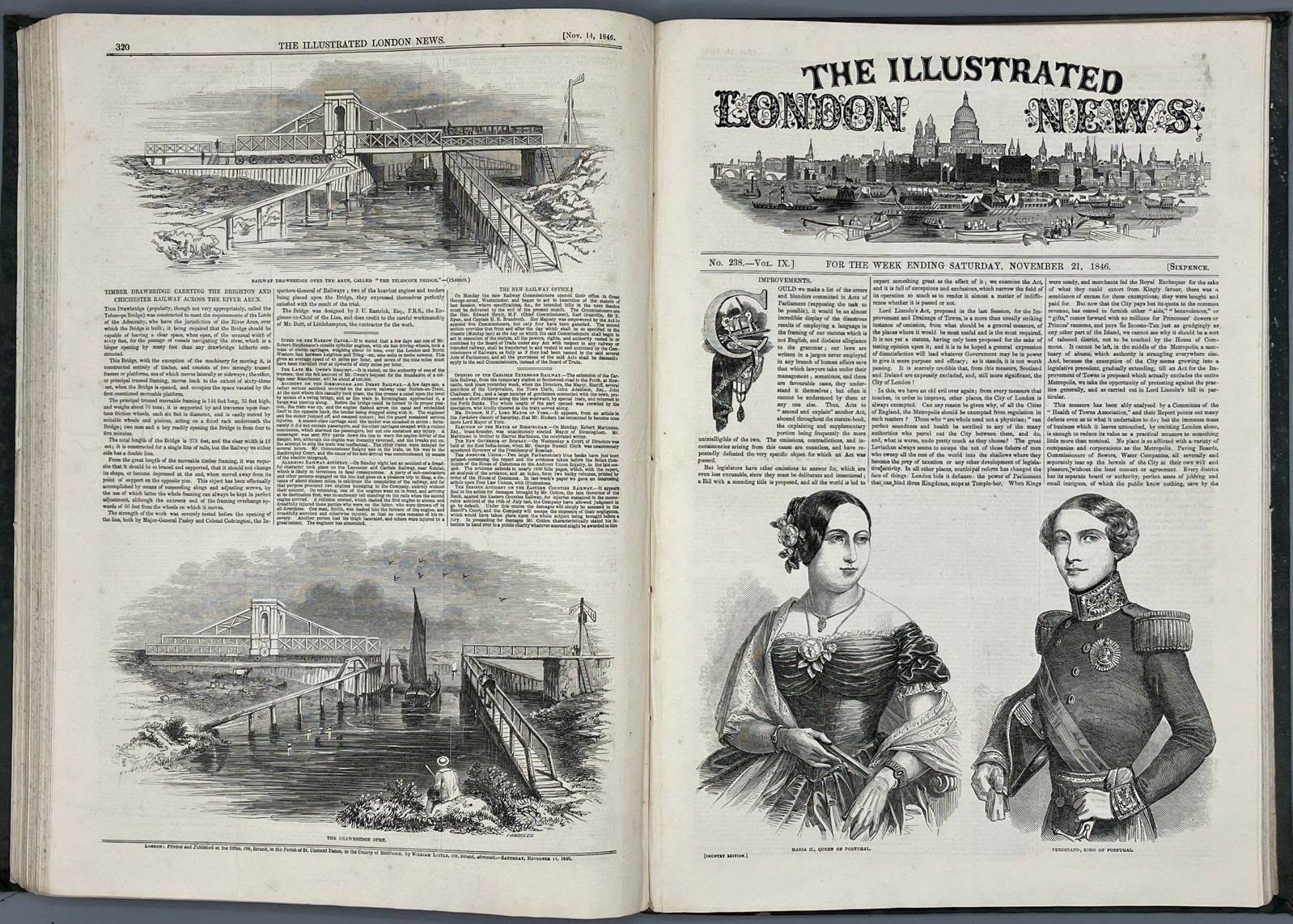 The Illustrated London News 1846 Vol 9 Jul-Dec Kaffir War Wellington Statue