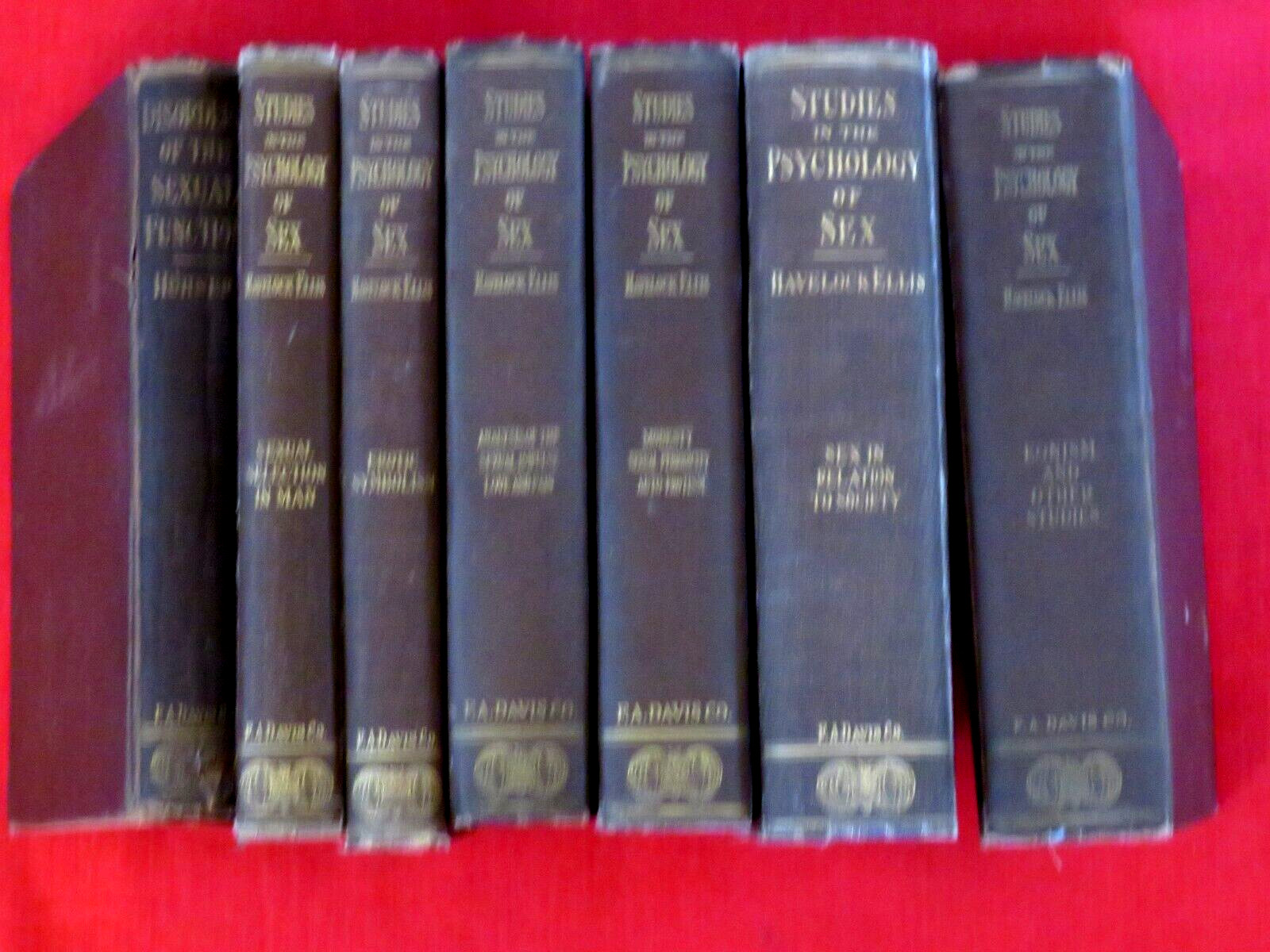 1928 STUDIES IN THE PSYCHOLOGY OF SEX / HAVELOCK ELLIS / 7 VOLUMES