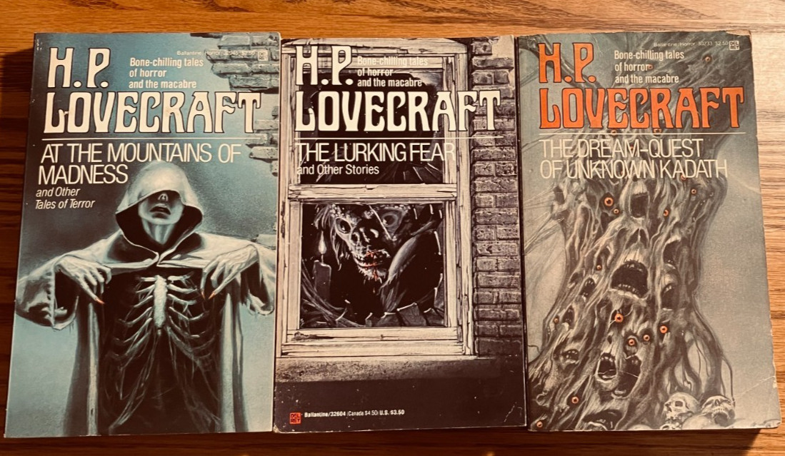 Vintage H.P. Lovecraft: Lot of 3 Horror PB – Mountains, Lurking, Dream-Quest