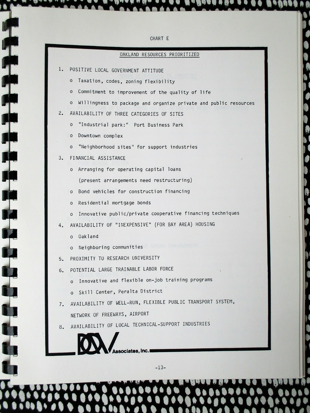 1981 ATTRACTING HIGH-TECHNOLOGY to OAKLAND California REPORT & ACTION PLAN