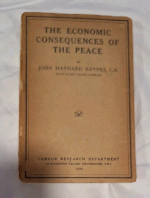 Antique Book, The Economic Consequences Of The Peace, 1920, John Maynard Keynes