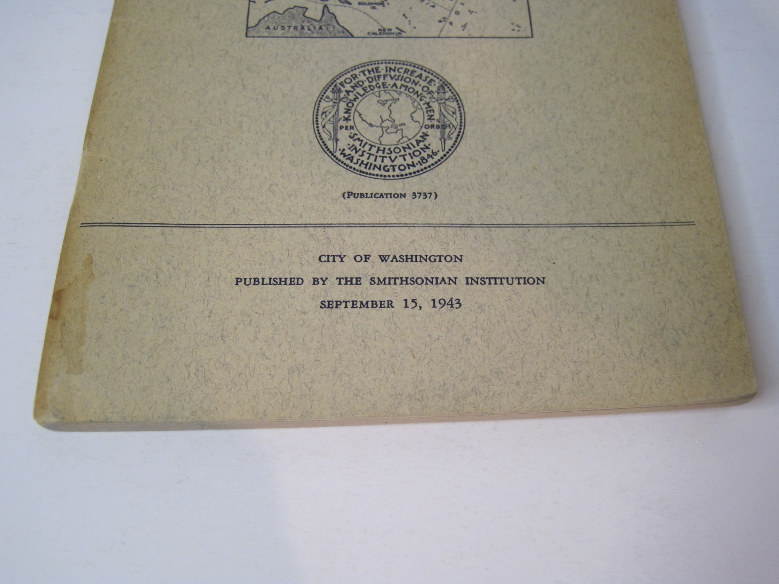 Smithsonian Institution War Background Studies No. 16 Island Peoples.. PB 1943