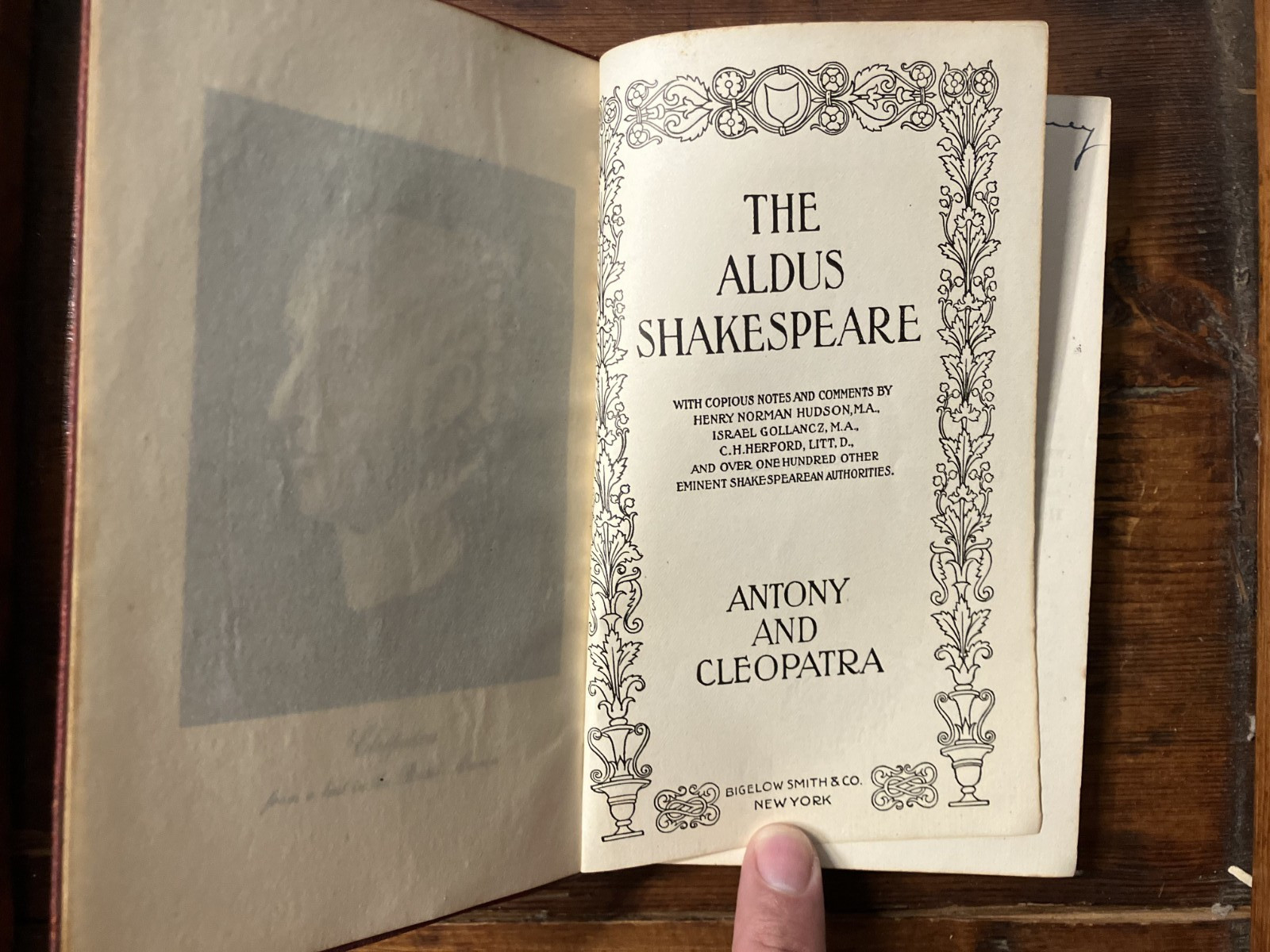 1909 ANTONY & CLEOPATRA Aldus SHAKESPEARE Play ROME & EGYPT History TRAGEDY