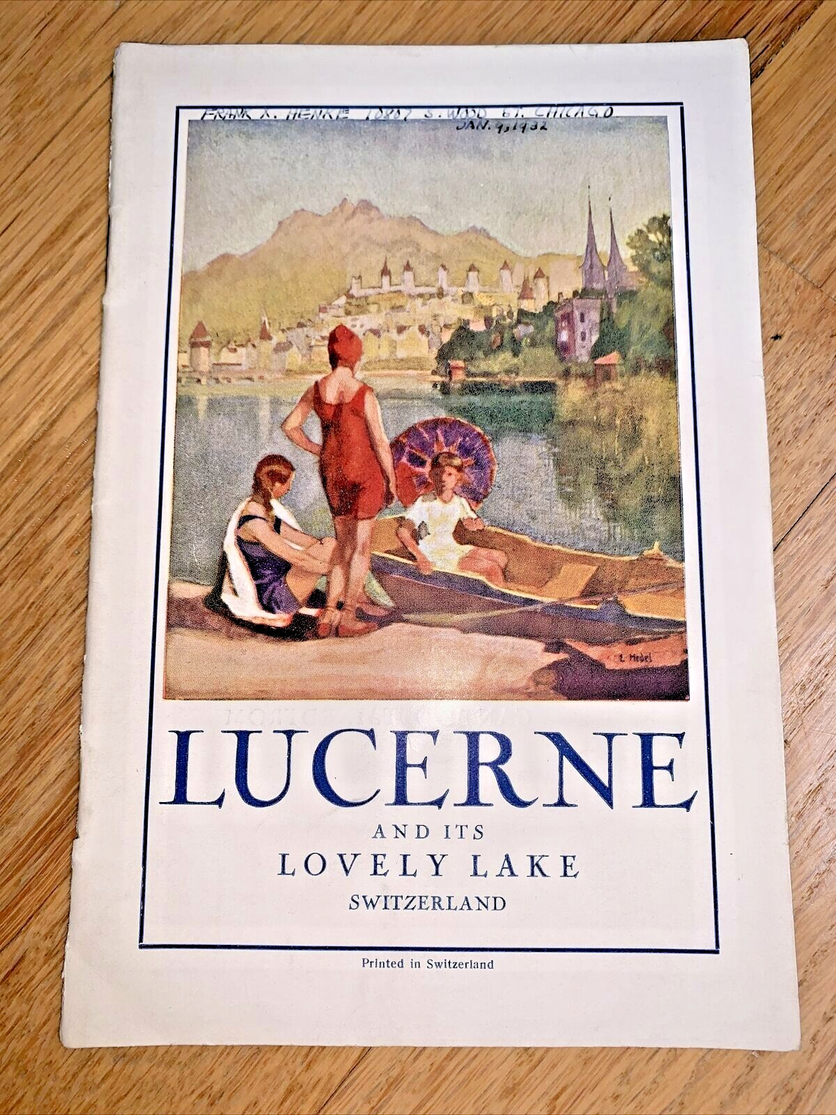 1932 LUCERNE AND ITS LOVELY LAKE – SWITZERLAND Brochure 32 pages