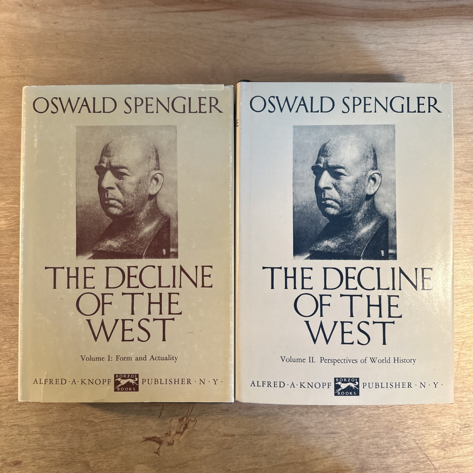 Oswald Spengler / THE DECLINE OF THE WEST 2 Volume Set HC DJ Vintage Very Nice