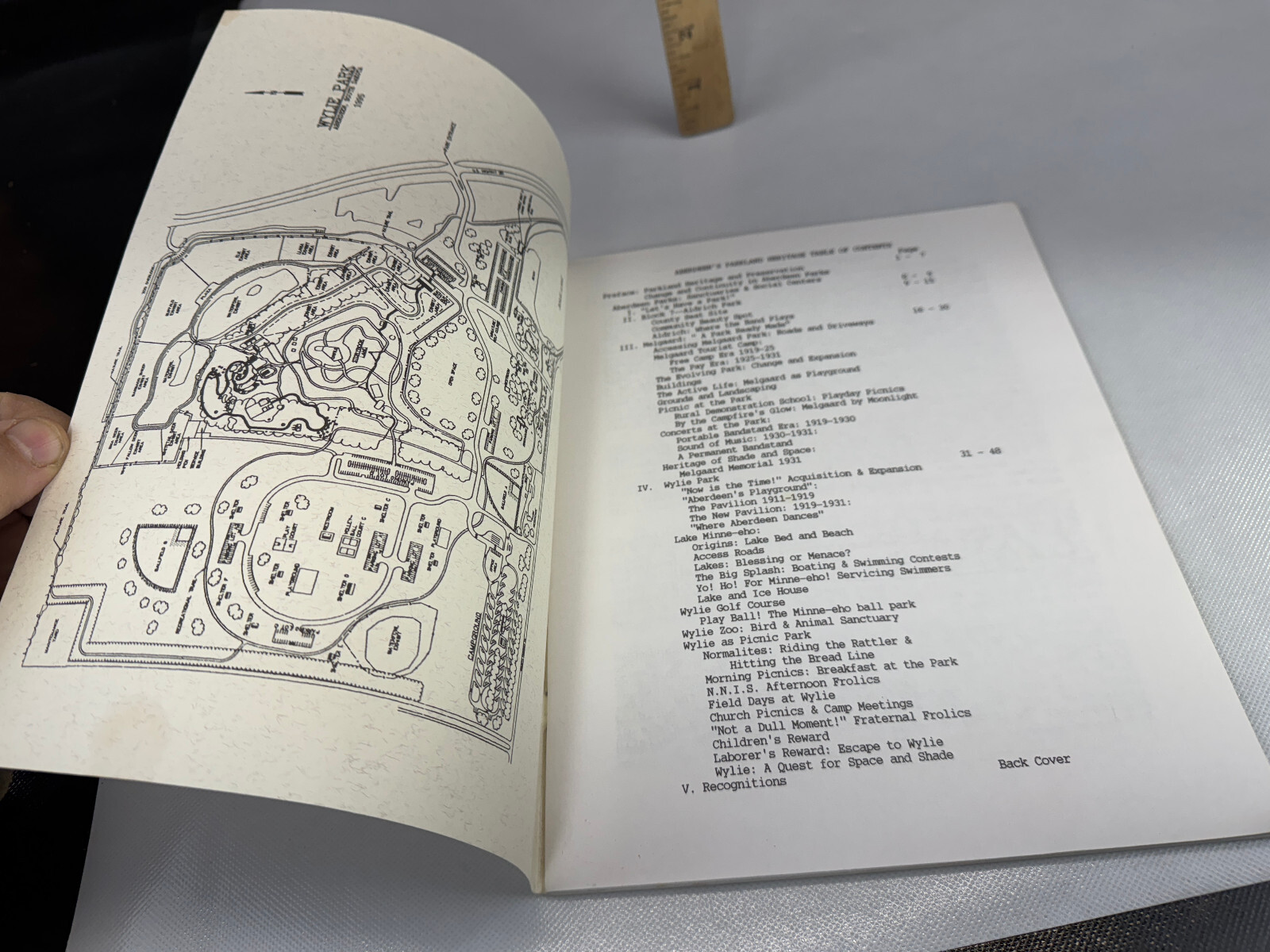 Aberdeen’s Parkland Heritage 1881-1931 booklette Aberdeen SD Wylie Parks Maps