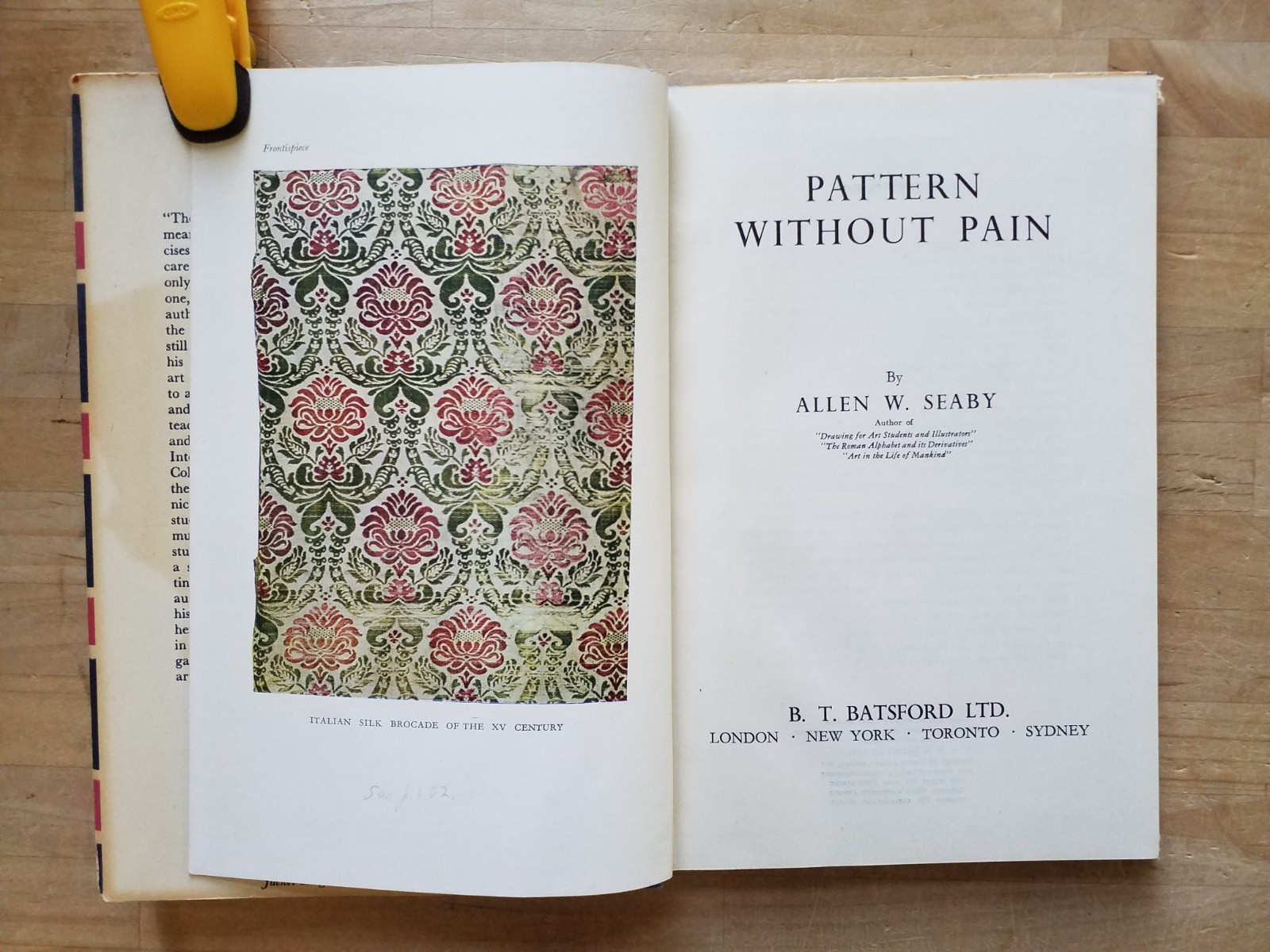 Pattern Without Pain by Allen W Seaby (1948, B T Batsford, London) HC DJ GREAT