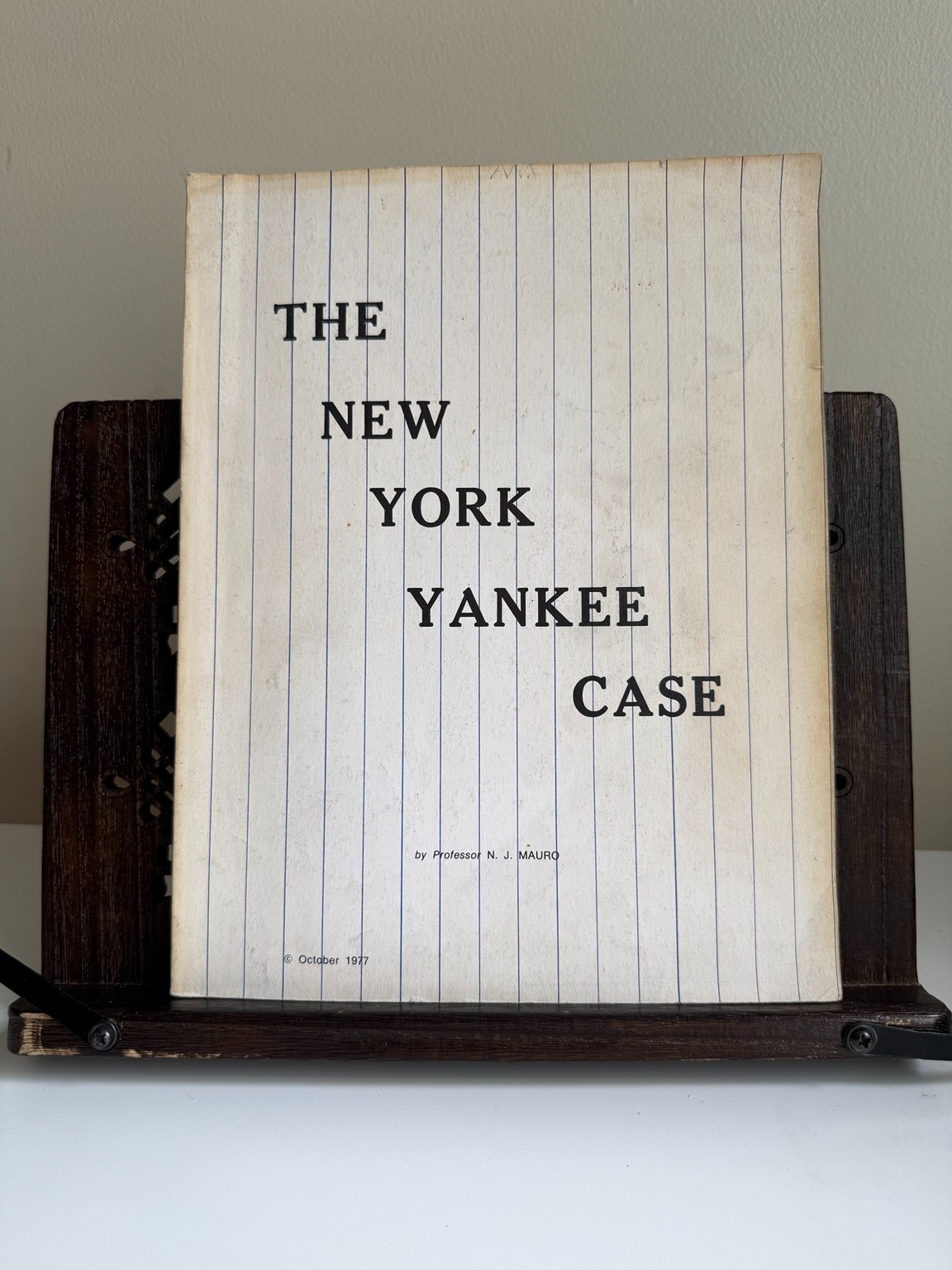 RARE 1977 NY Yankees Case Study Mauro Bronx Zoo Salary Data Munson Jackson