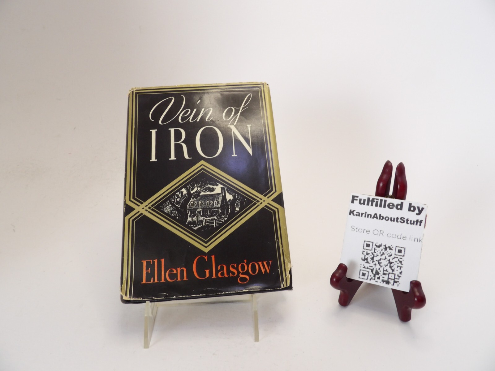 Vtg Ellen Glasgow VEIN OF IRON 1935 Harcourt, Brace & Co., NY First Edition HCDJ