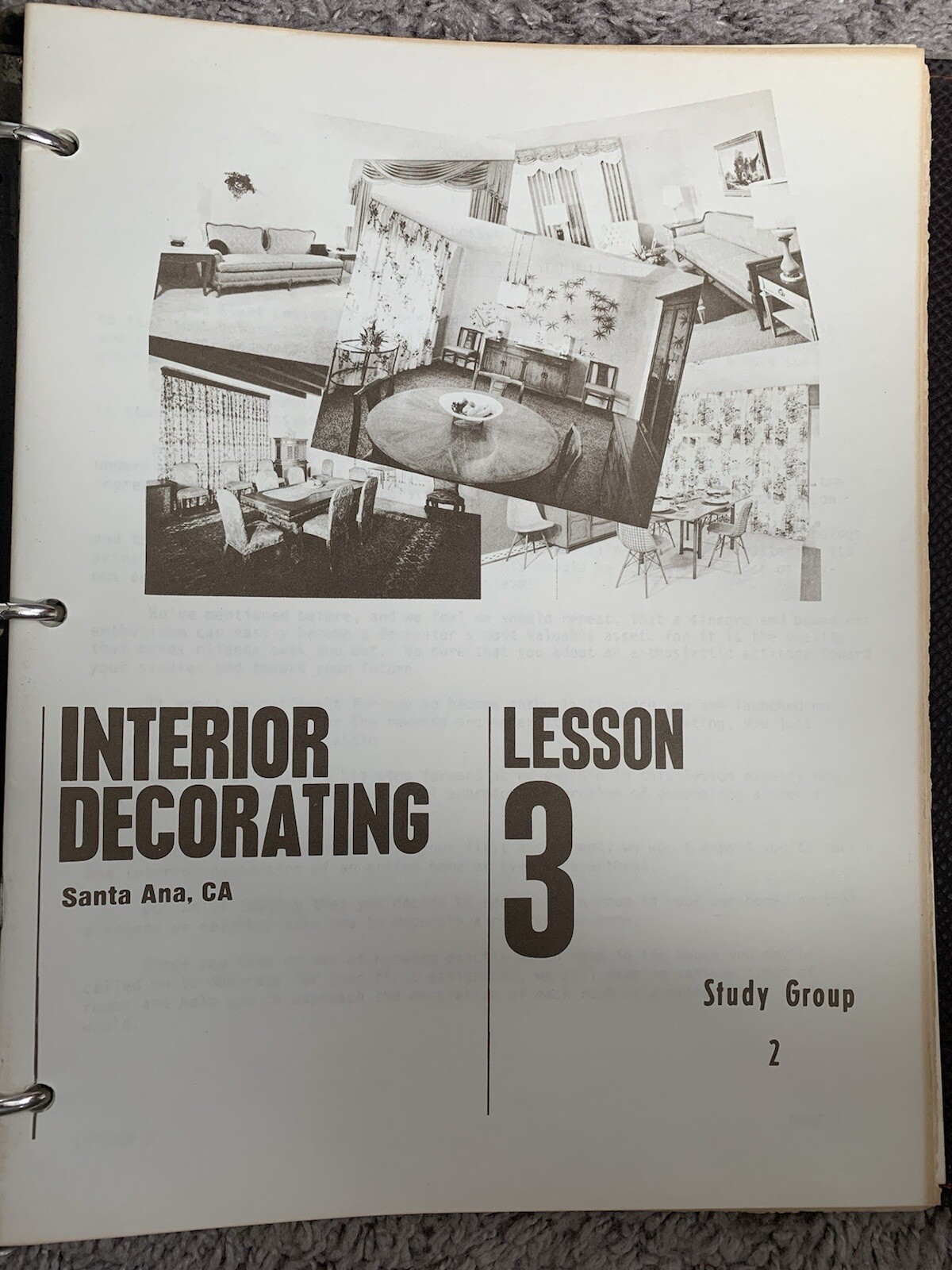 Vintage 1968 Interior Decorating Course Harvey Emerson Lessons 1 to 15 – NY FIT