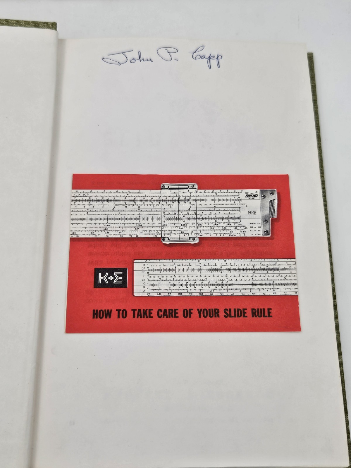 Keuffel & Esser K+E Slide Rules Decitrig Instruction Manual Hardcover Vintage