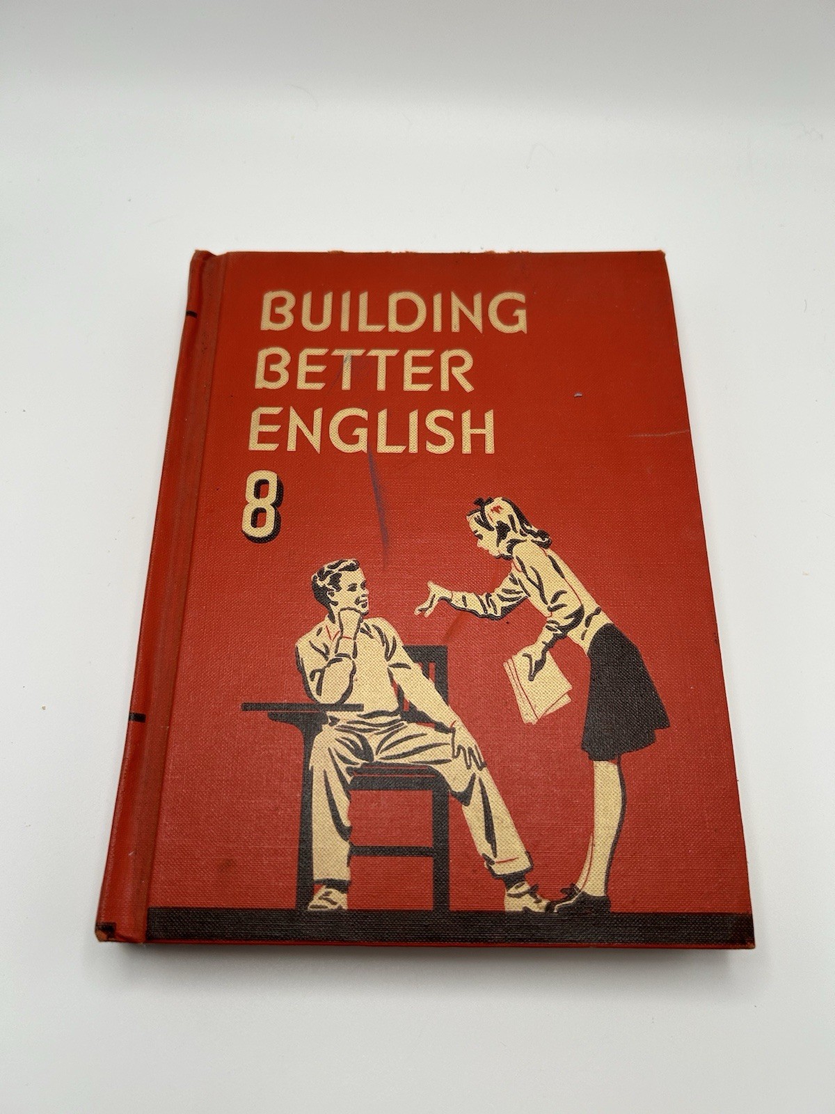 Vintage, Building Better English 8, 1956, Row, Peterson, and Co. Nice Cond. A3