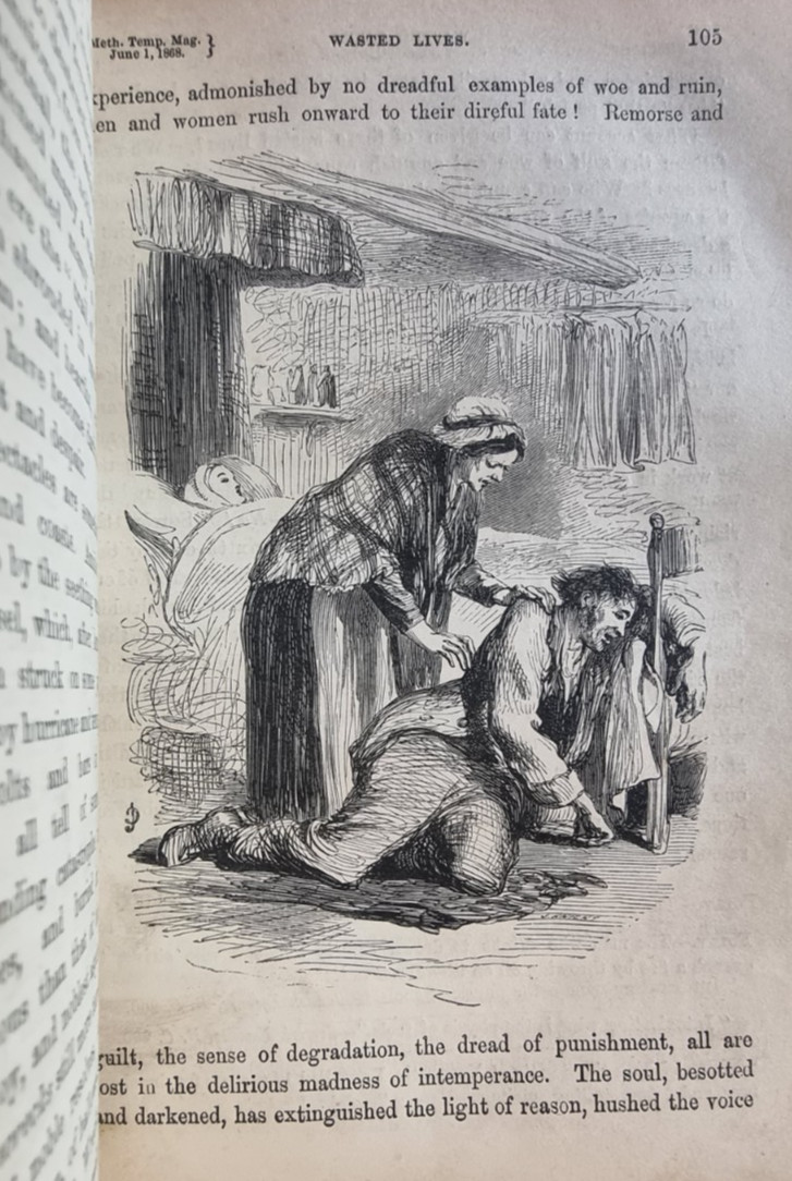 1868 Methodist Temperance Magazine First Year Vol 1 Half Leather Wesleyan
