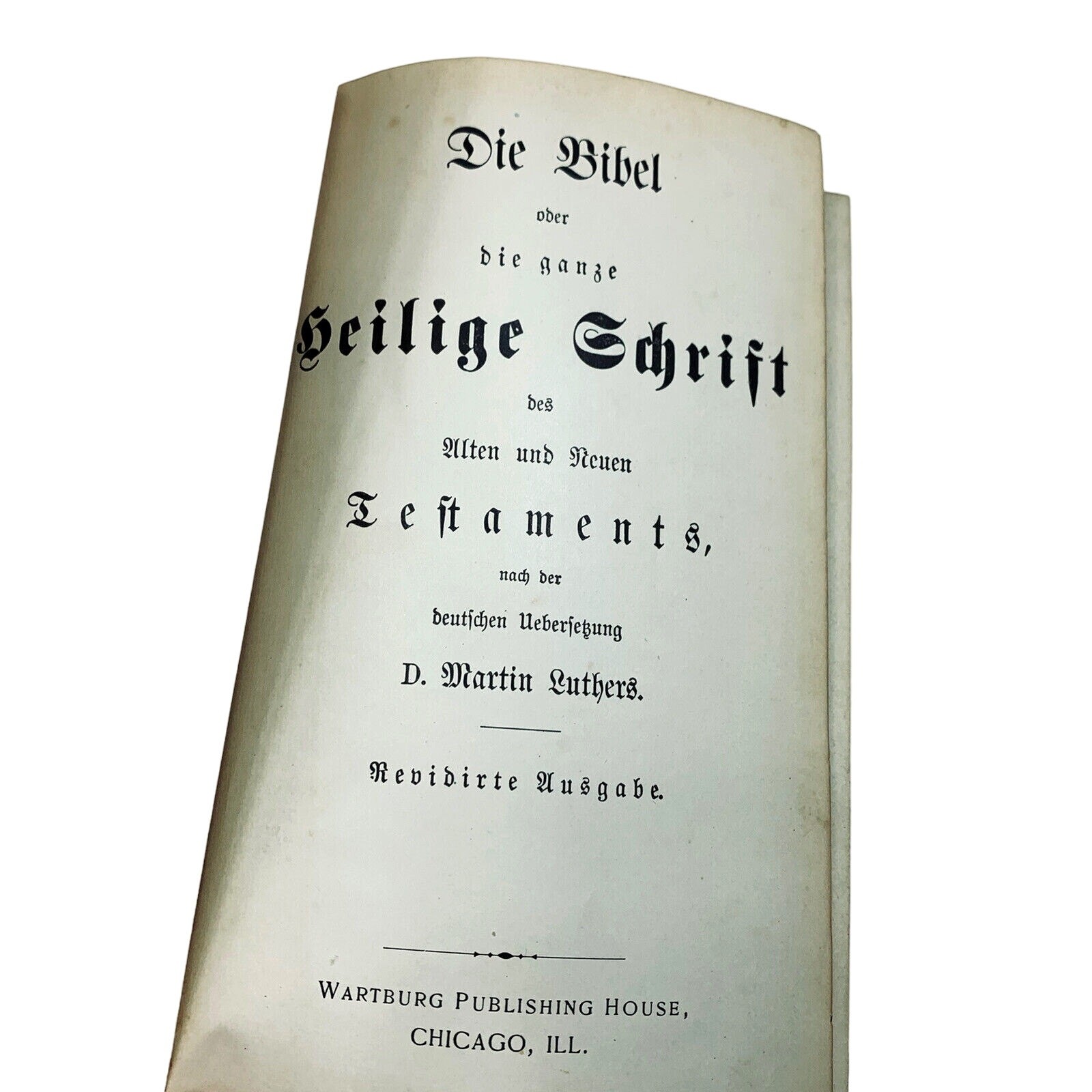German Language Bible Die Heilige Schrift Martin Luther Antique Book