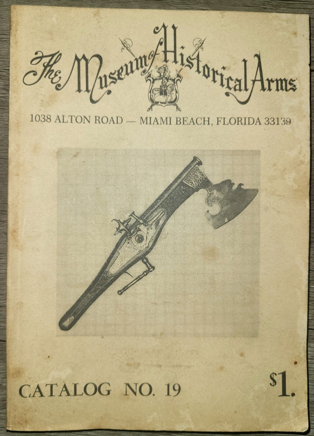Vtg PB book, The Museum of Historical Arms (FL) Catalog No. 19, circa 1965