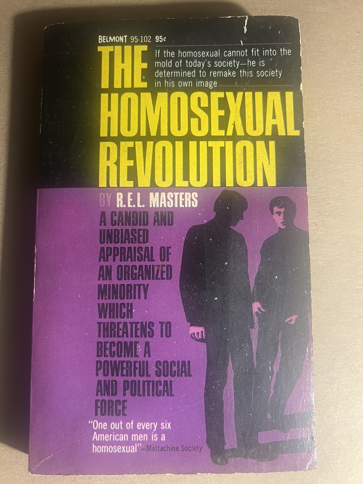 THE HOMOSEXUAL REVOLUTION 1964 BELMONT 102 PULP NOVEL/PSYCH GAY INTEREST RARE